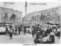 Lindenplatz vor dem 2. Weltkrieg an einem Markttag