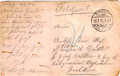 Rückseite mit Poststempel der Feldpostkarte an Bernhard Geister